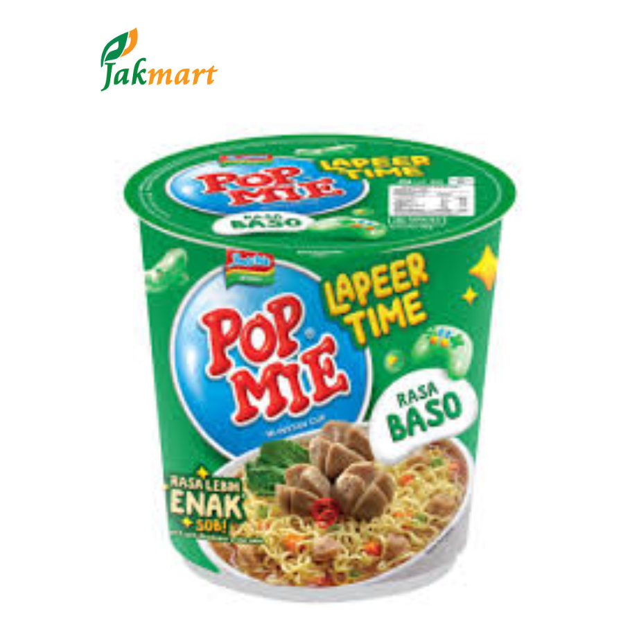 

Pop Mie Lapeer Time Mie Instan Cup Rasa Baso