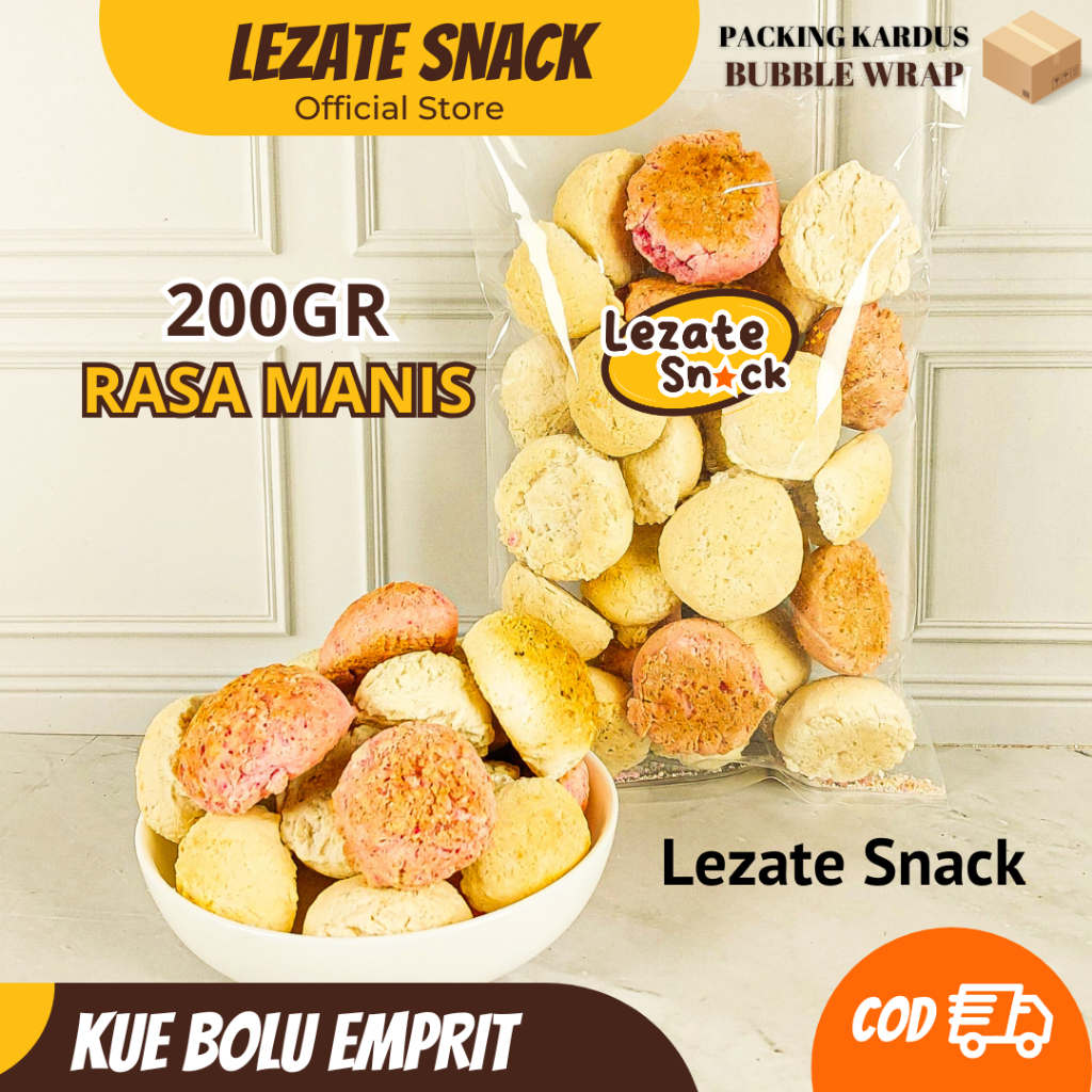 

Kue Bolu Emprit Jadul 200GR Khas Jogja Murah Enak Renyah Kiloan / Roti Bolu Kering Jadul Rasa Kelapa Mini Kue Panggang Kampung / Kue Cubit Kiloan Lezate Snack