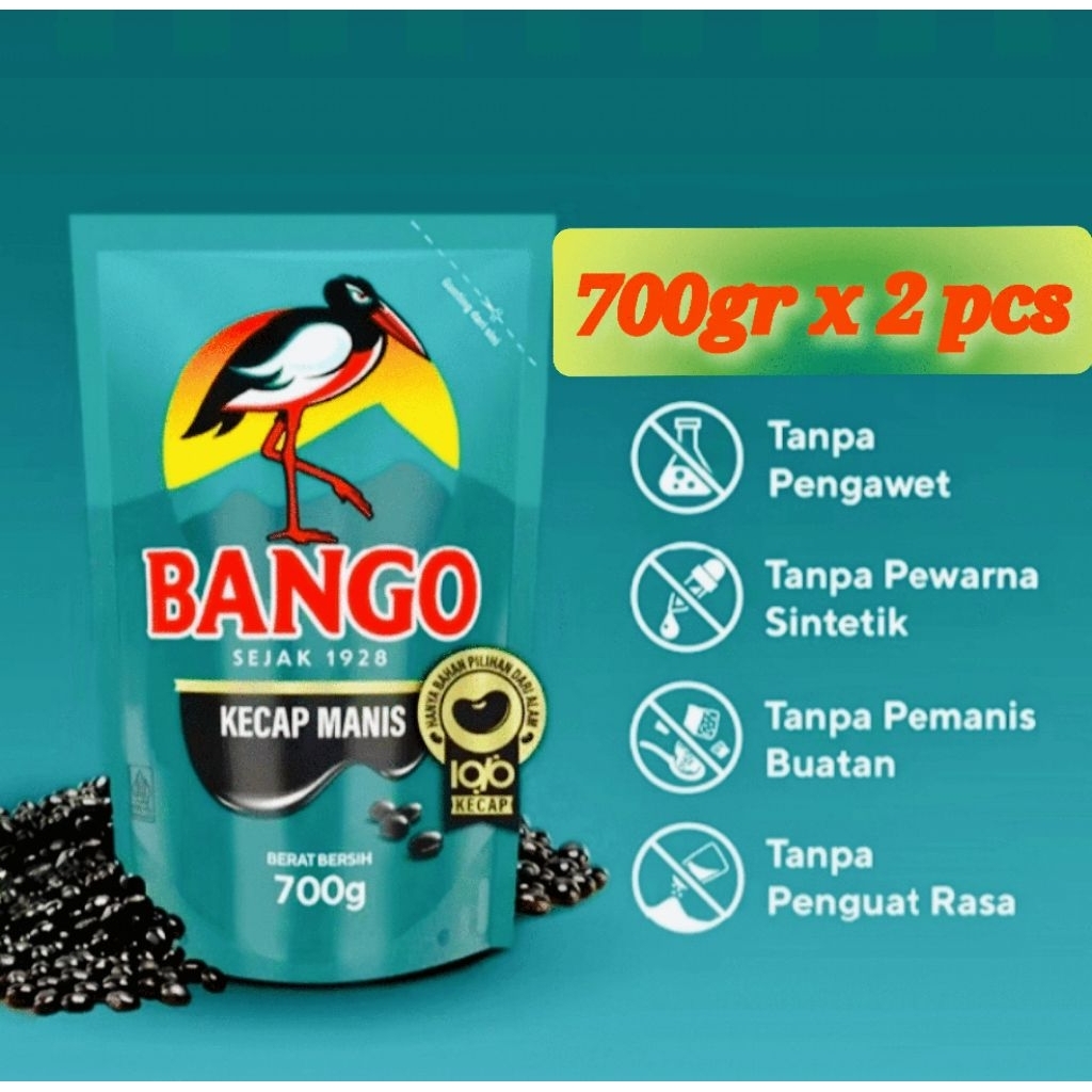 

Bango 700gr x 2 pcs Kecap Manis Gurih Alami