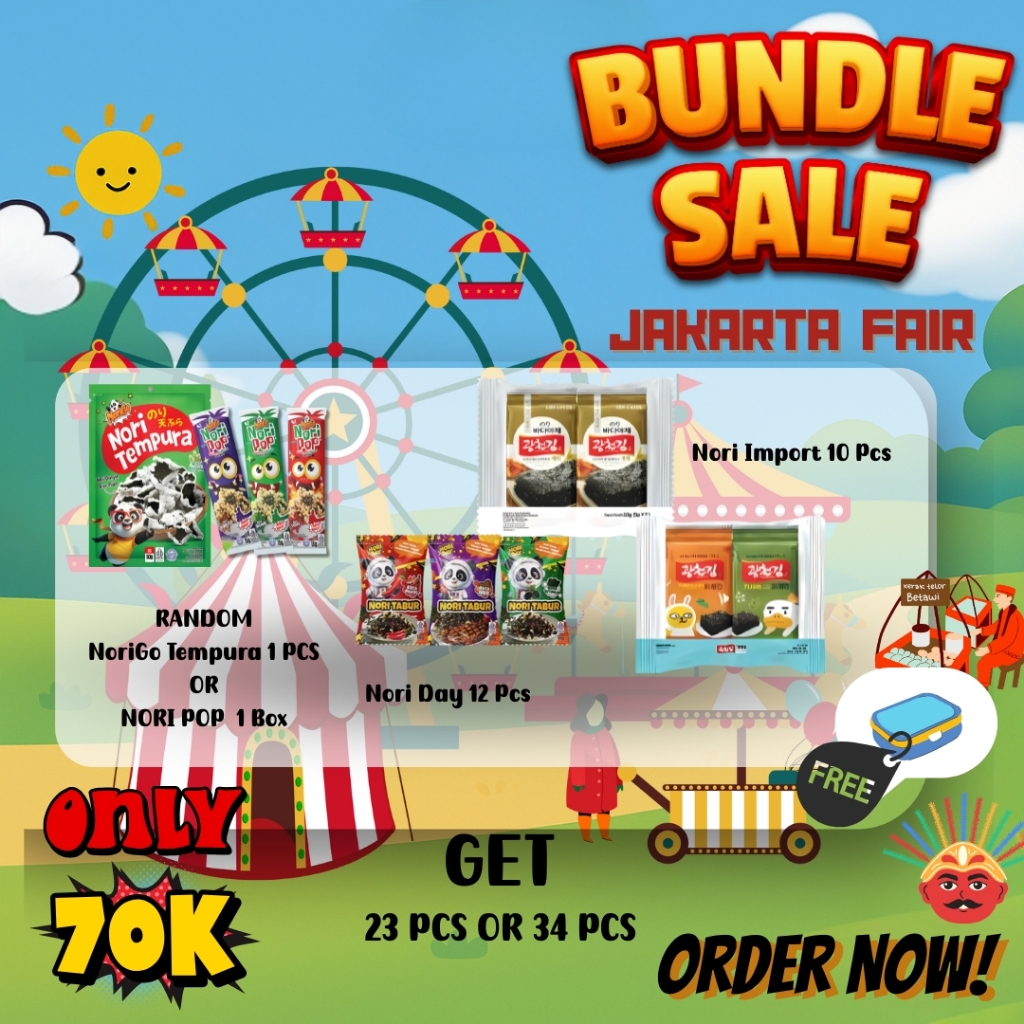 

BUNDLING SNACK NORI IMPORT 70rb + FREE Lunch Box Lucu! Promo Spesial!