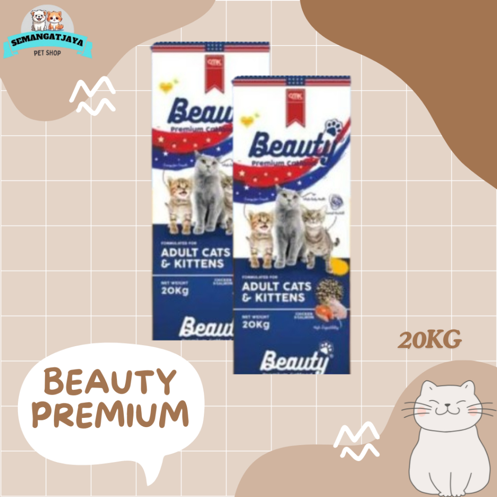 Beauty Premium 20 KG Cat Food - Makanan Kucing Reguler