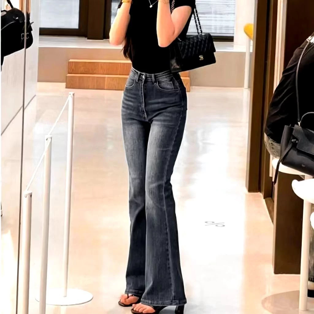 Highwaist Retro Cutbray Jeans Wanita Stretch & Loose Jeans Cutbray Premium Anti Ngatung