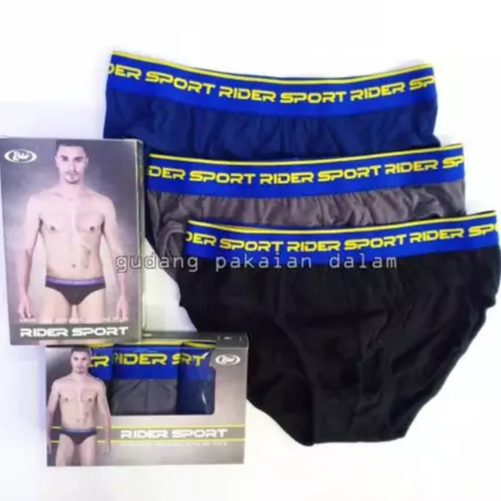 RIDER SPORT 761 CELANA DALAM PRIA 1 BOX ISI 3 PCS - BEST SELLER