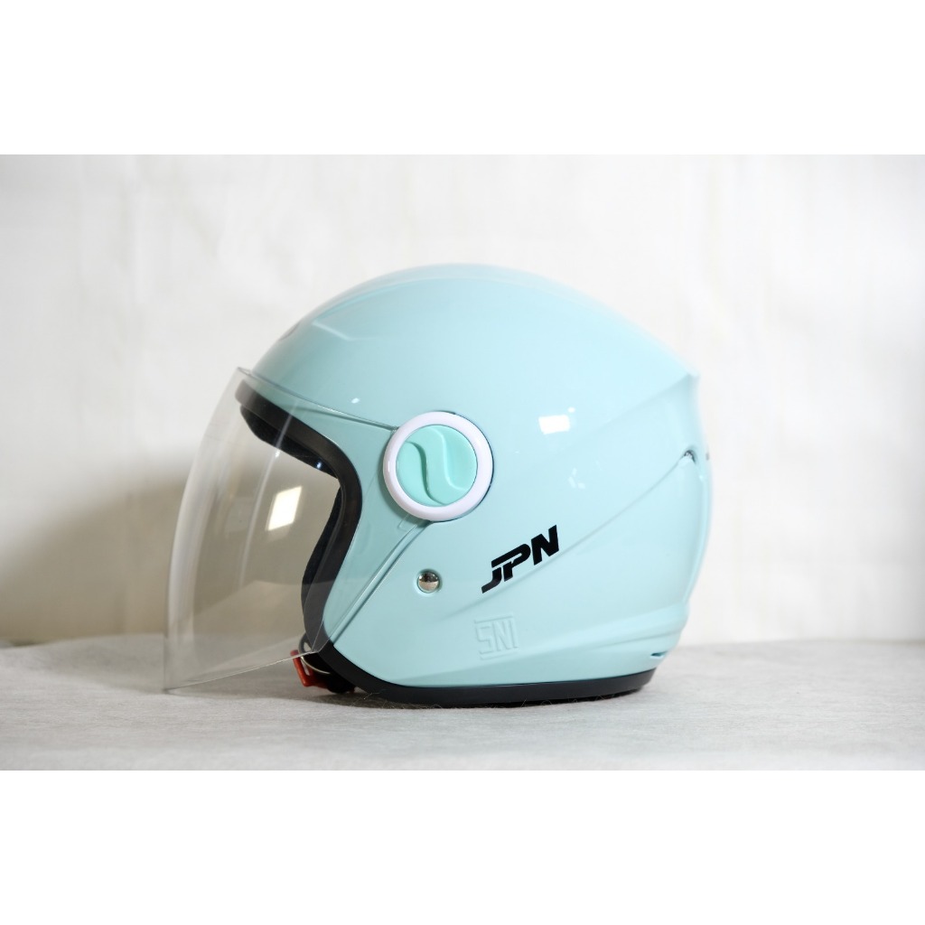 Helm Motor Half Face anak Standar JPN KIDS SNI Anak pria wanita PASTEL HIJAU