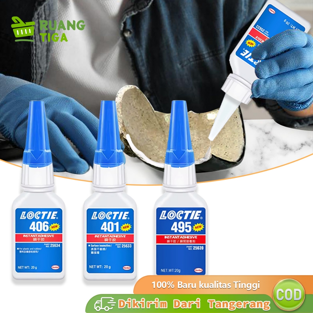 

20g Lem Terkuat 495 406 401 Lem Instan Instant Adhesive Lem Serbaguna Super Glue Transparan