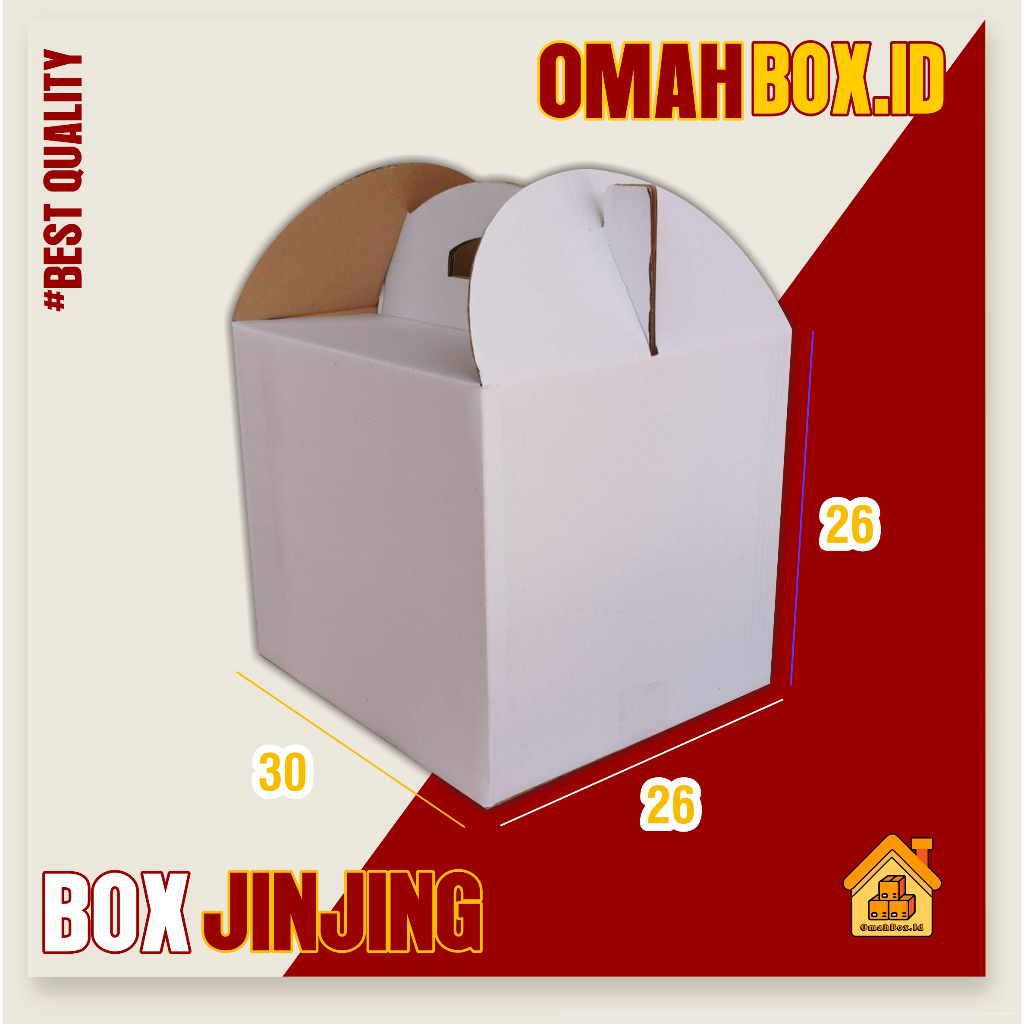 

Box Jinjing polos 30x26x26 cm | Kardus takeaway | jinjing/tenteng | kardus buah | hampers | sembako