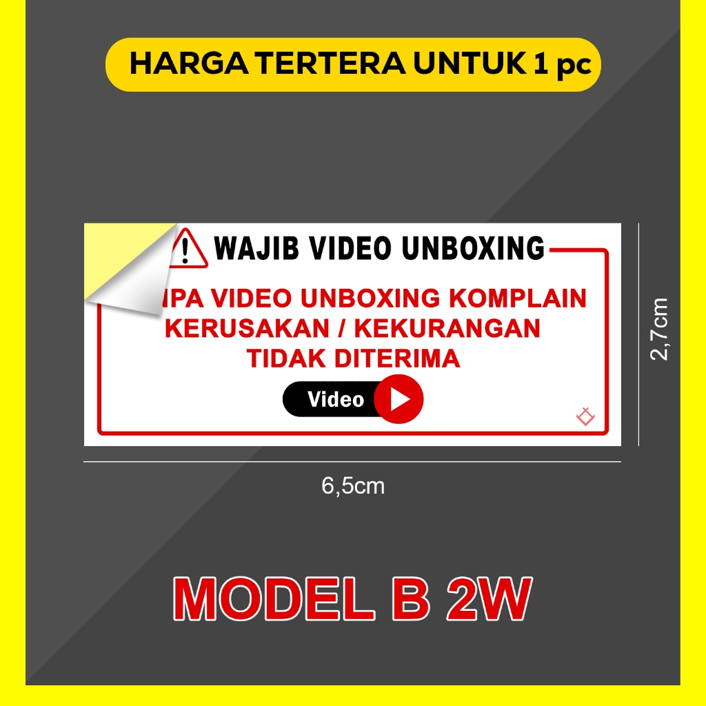 

SATUAN Sticker Video Unboxing B2W / Sticker Fragile Pecah Belah