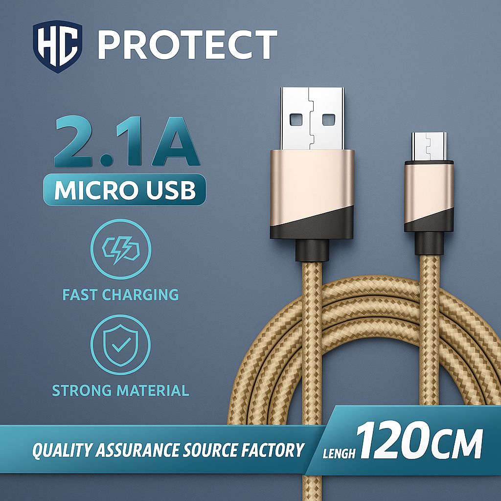Kabel Kivee Data Micro USB 2.1A Fast Charging 120cm – Kabel Kuat & Tahan Lama