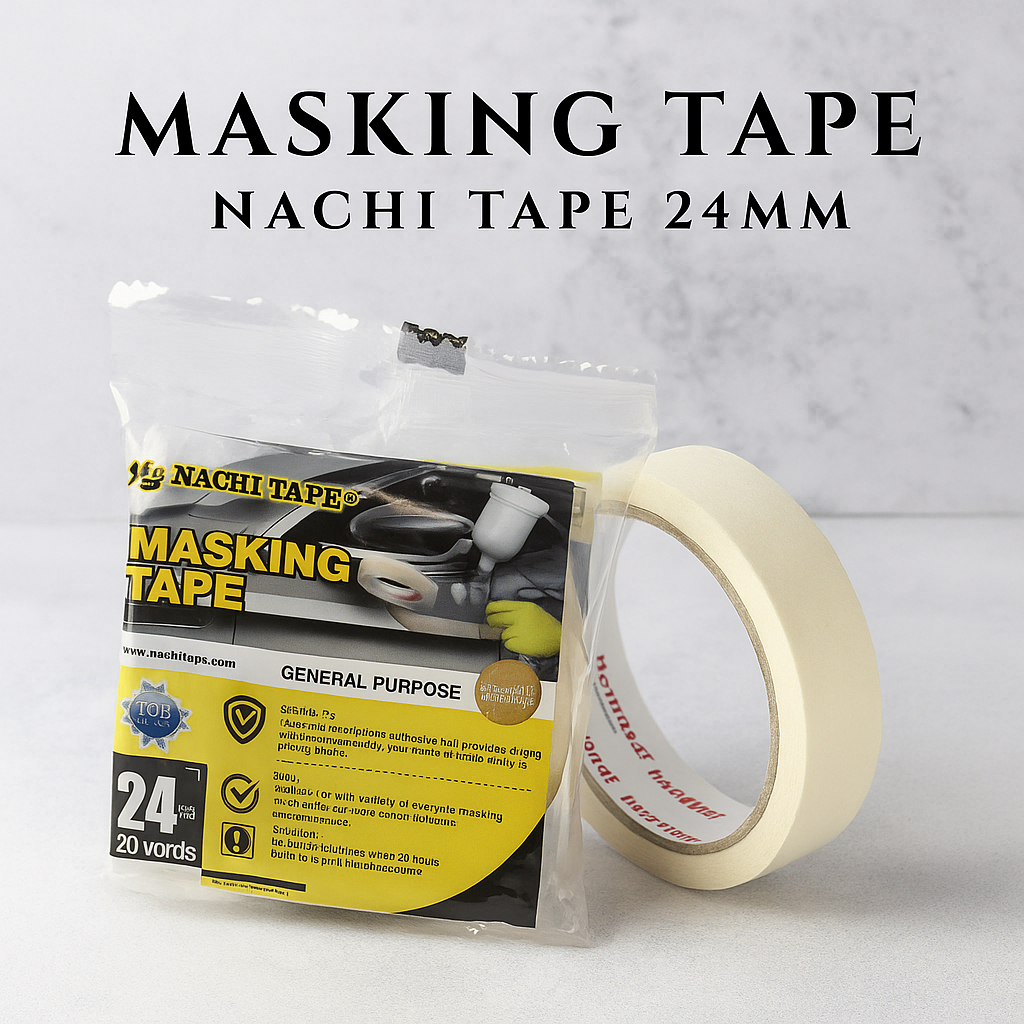 

MASKING TAPE NACHI isolasi 24 mm x 20 yard Solasi kertas murah grosir