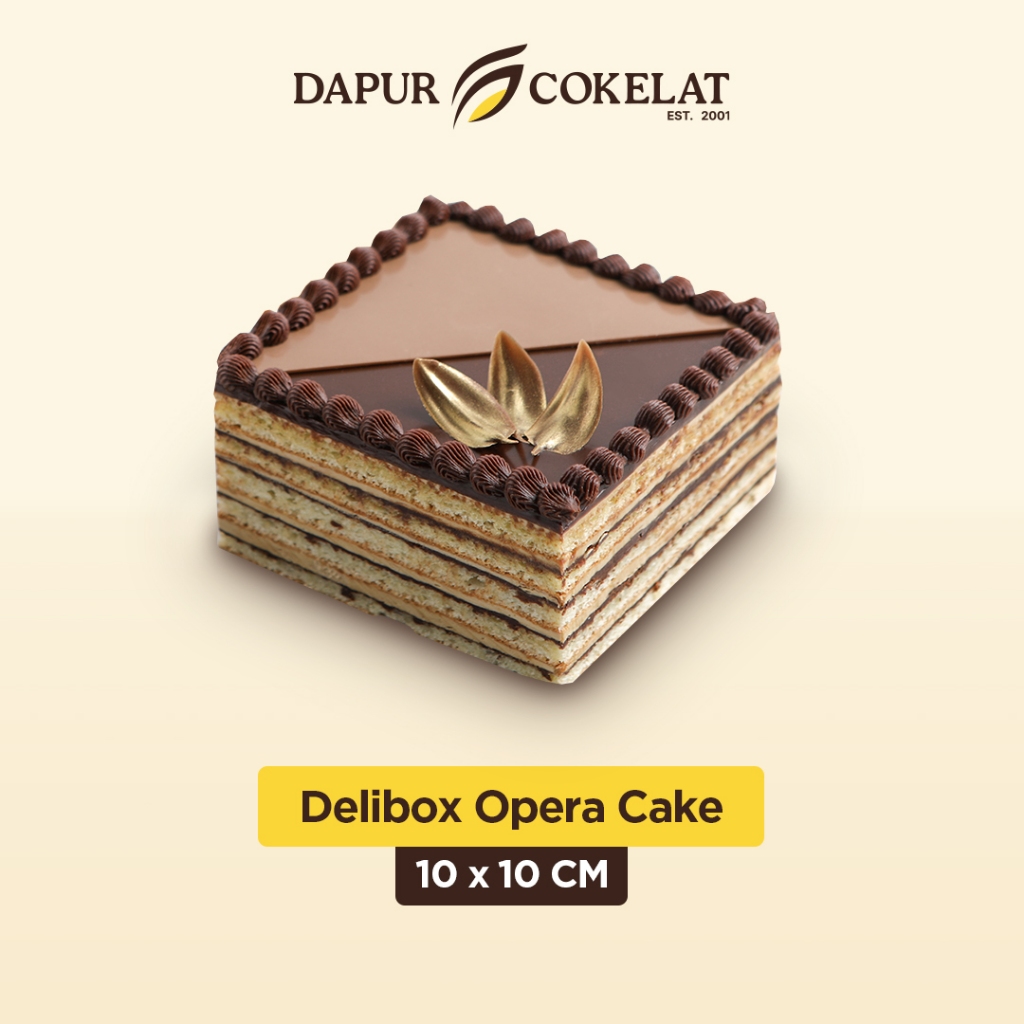 

DAPUR COKELAT - Delibox Opera Cake 10x10 | Kue Kopi Legend Paduan Cokelat dengan Tekstur Cake yang Unik