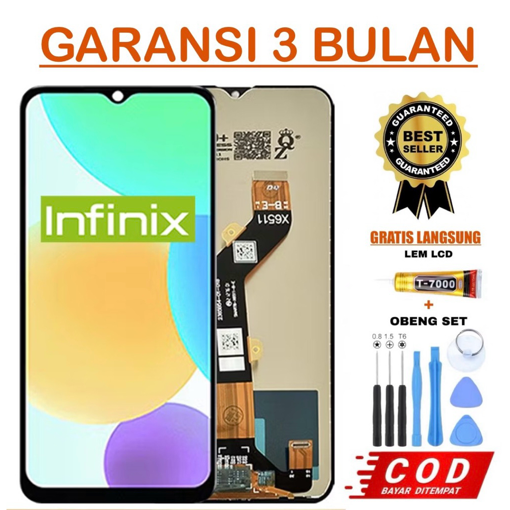 {ORIGINAL} LCD INFINIX X6511 / X6511B / X6511C / SMART 6 FULLSET BLACK