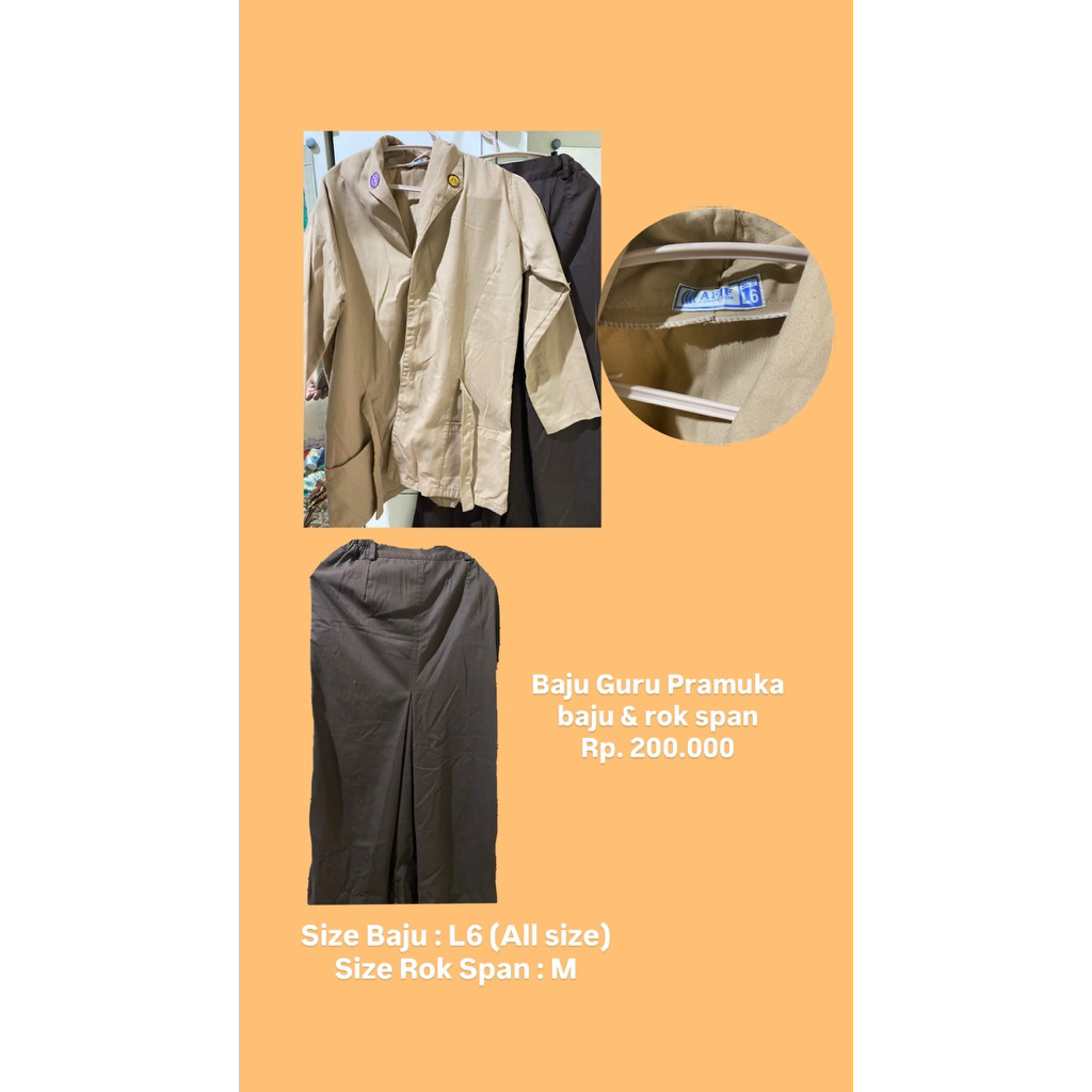 Preloved set seragam guru wanita