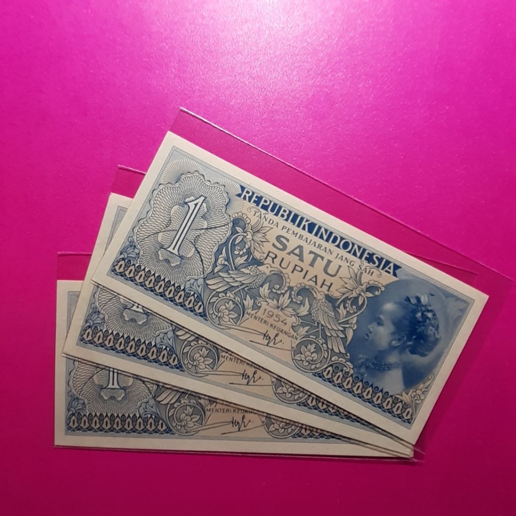 uang kuno 1 rupiah suku bangsa 1954