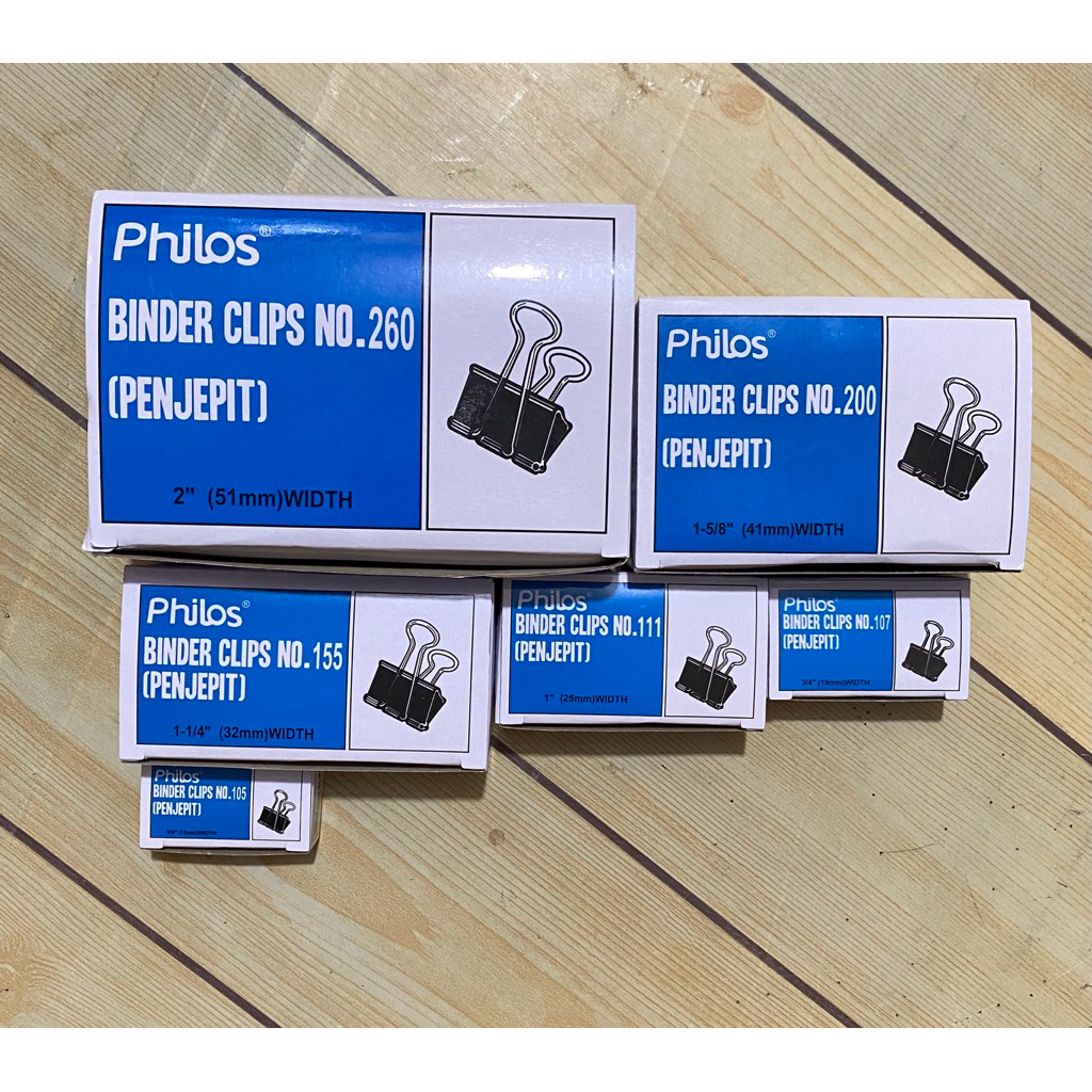 

(LUSIN) BINDER CLIPS PHILOS (MIN. ORDER 12LUSIN)