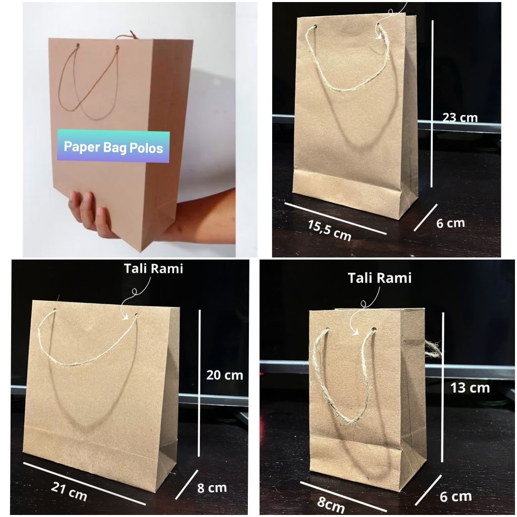 

Paper bag polos murah / tas coklat/tas kertas /paper bag / tas souvenir/tas hajatan/ tas hidangan
