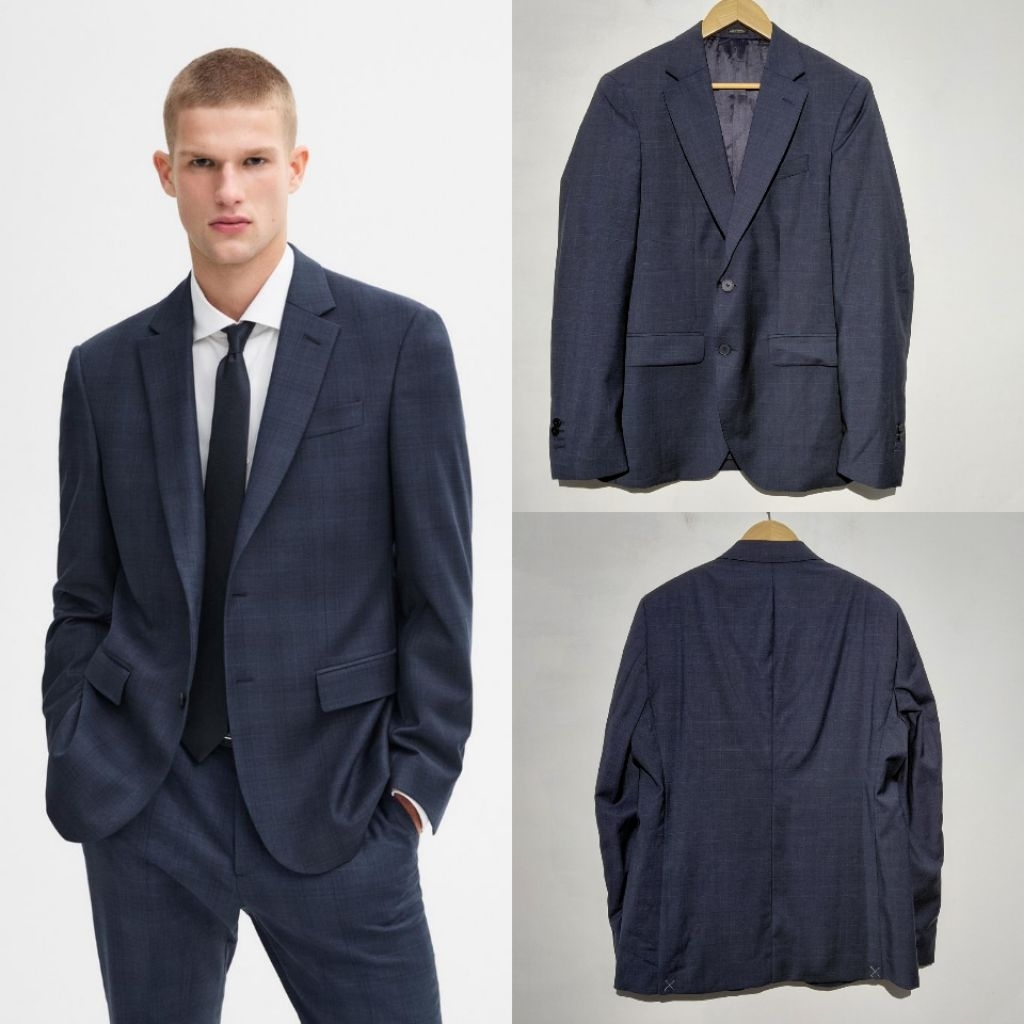 MASSIMO DUTTI  BLAZER NAVY BARU ASLI ORIGINAL