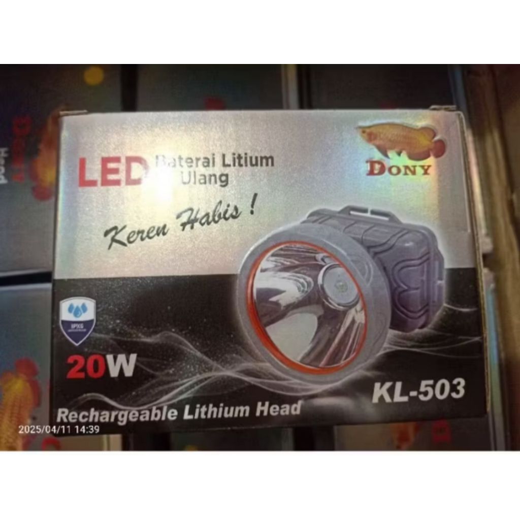 Senter Kepala Dony KL-503 Keren Habis LED 20 Watt/ Cahaya Terang/Kuning/Putih/Head lamp Dony