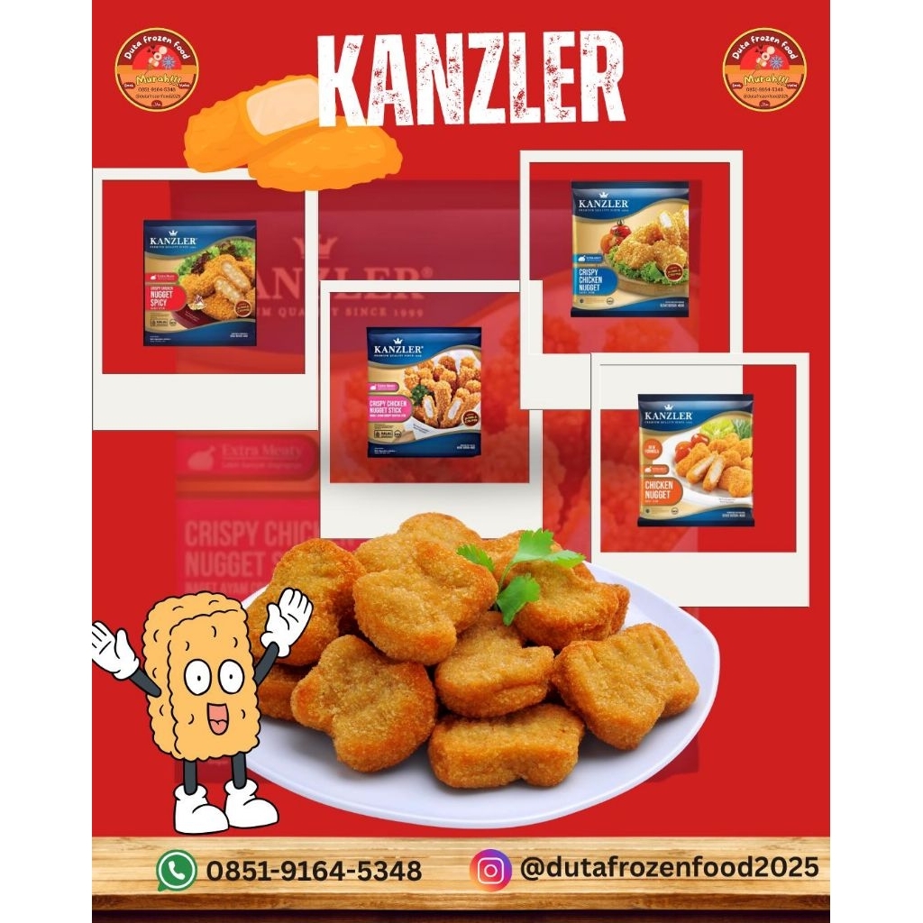 

kanzler chiken nugget, nugget spicy , chicken nugget 450g
