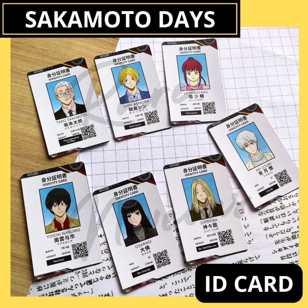 fanmerch ID card SAKAMOTO DAYS anime sakamoto shin nagumo