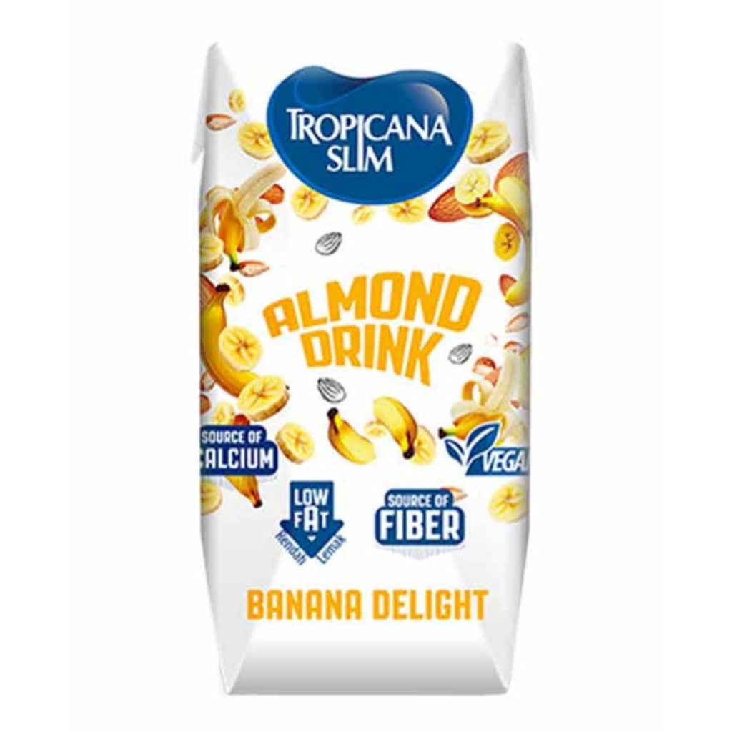 

[ 6 Pcs ] Tropicana Slim Almond Drink Banana Delight 190ml