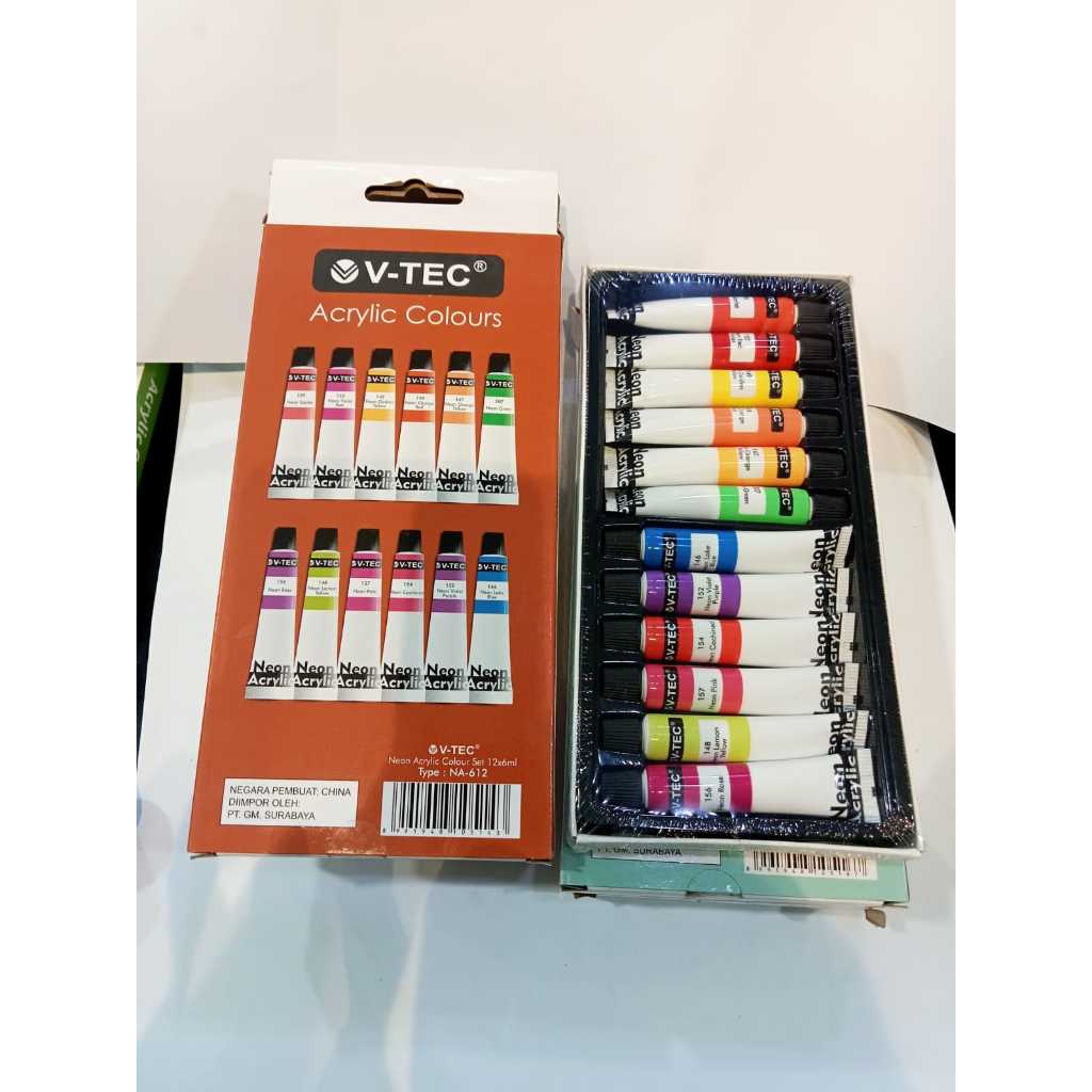 

V-TECH ACRYLIC COLOURS 12 WARNA