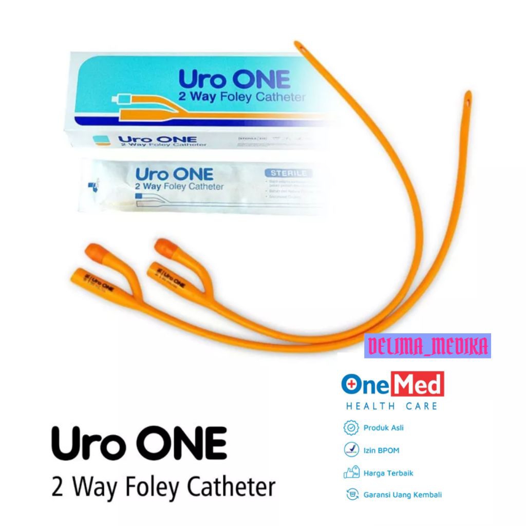 ONEMED Foley Catheter UroOne 2 way Size Pilihan No. 12,14,16,18,20