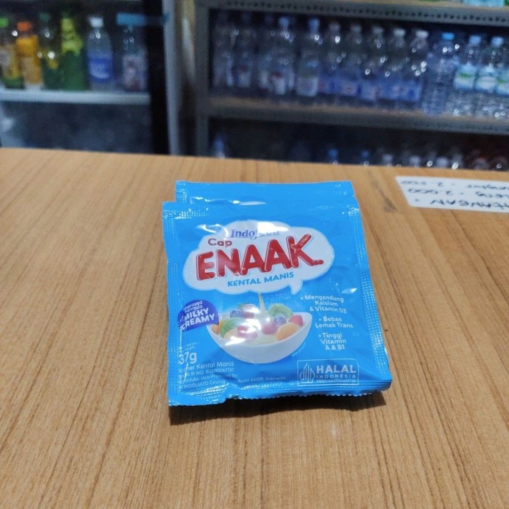

Susu Kental Manis Cap Enak (Rencengan)