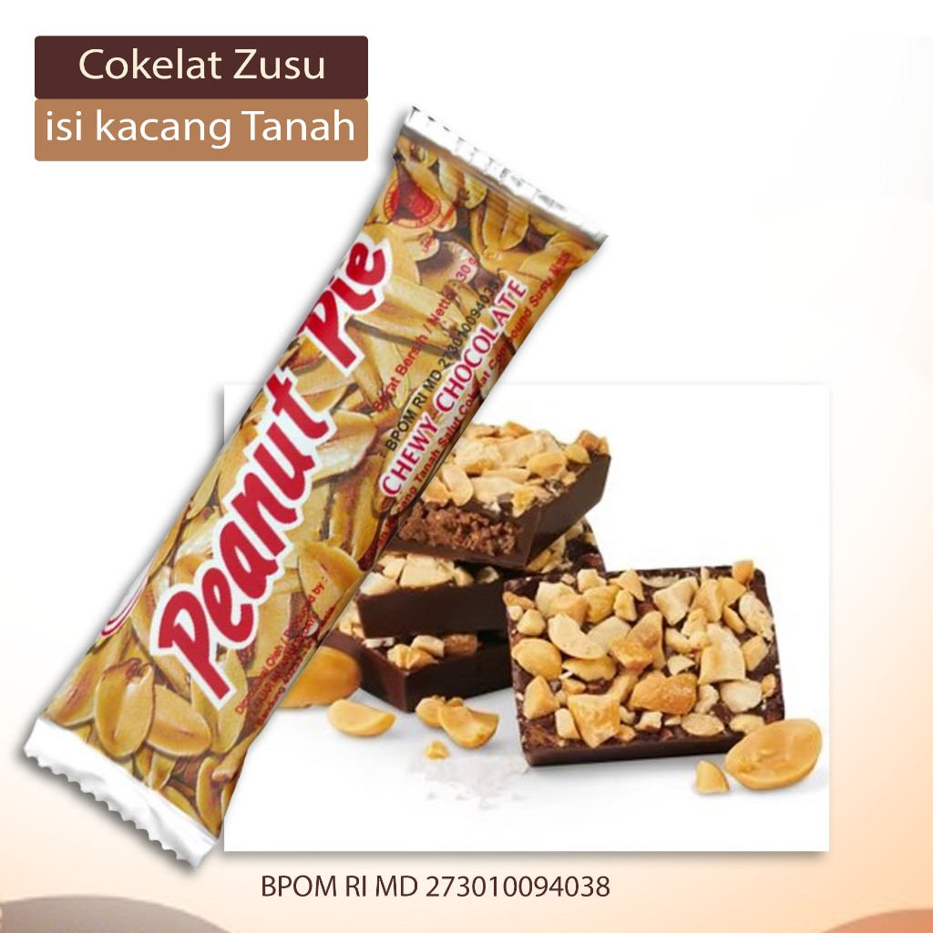 

Best Seller Jajanan Cokelat Kacang Coklat susu isi kacang tanah rasa manis legit jajanan paling populer digemari dikalangan anak muda ~ Peanut pie lagie 30g