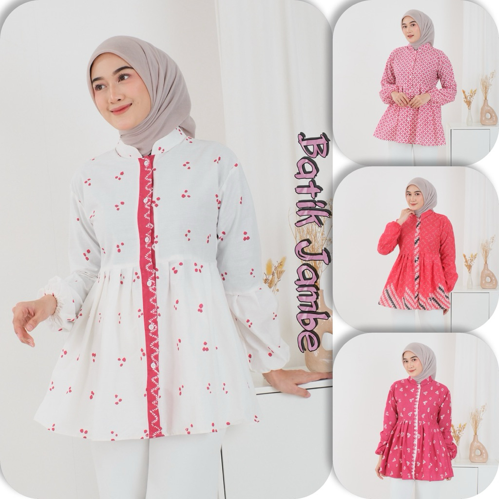 Baju Batik Atasan Wanita Modern Batik Kutubaru Baju Batik Wanita Batik Modern Baju Batik Kerja Terba