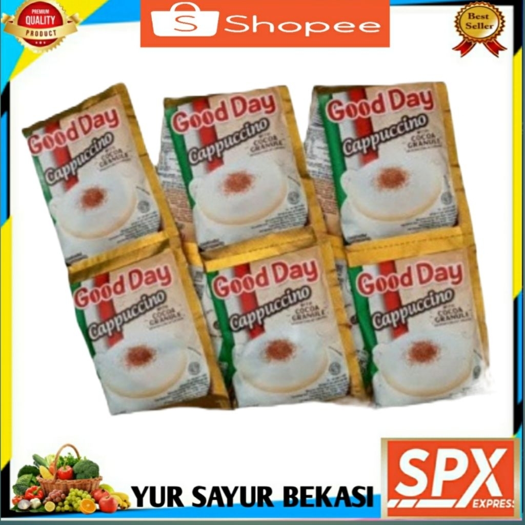 

Good Day Cappuccino 1 Renceng (isi 10 sachet).