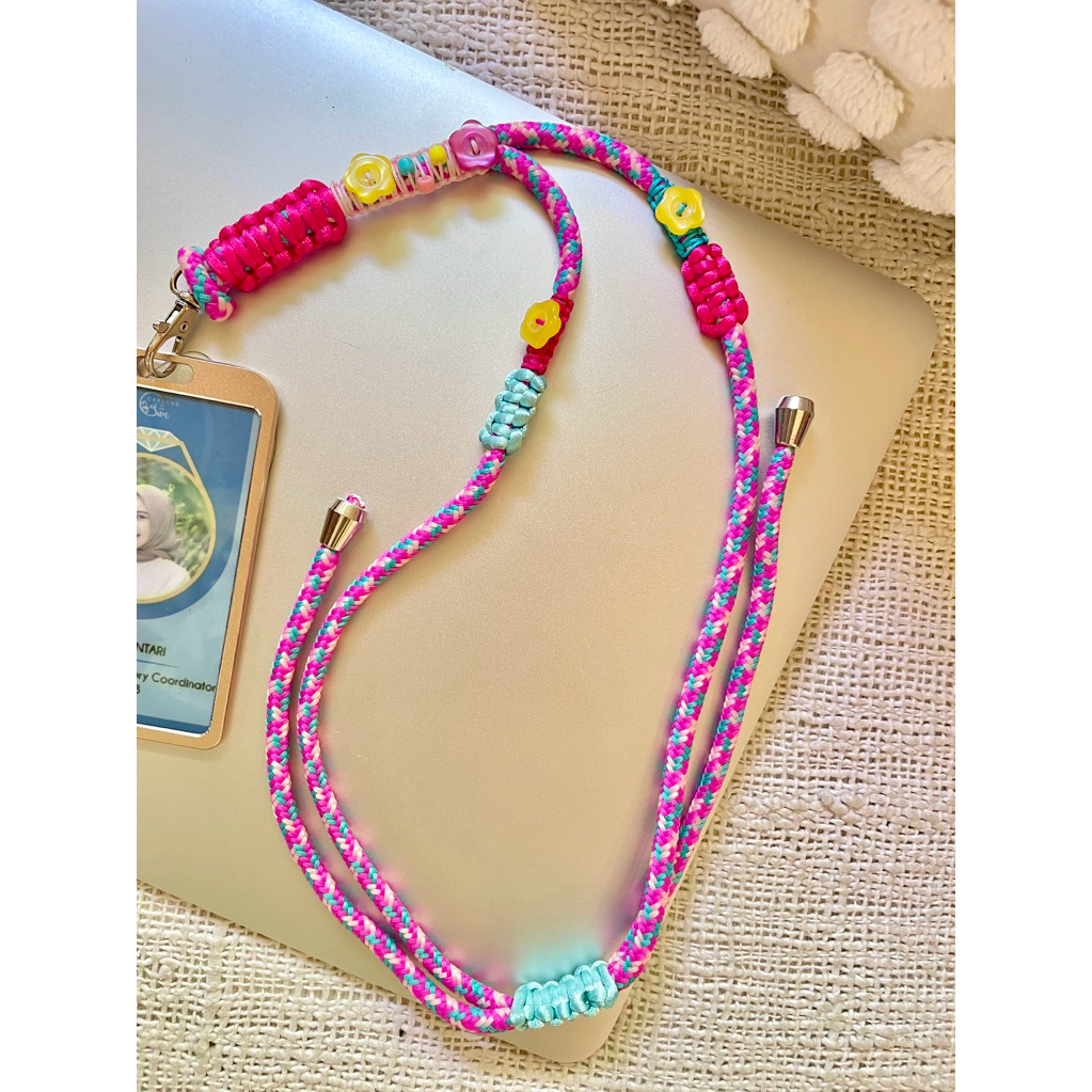 

Lanyard Tali Paracord Handmade Adjustable by Pixiehand | Gantungan ID Card/Kunci/Aksesoris Ringan