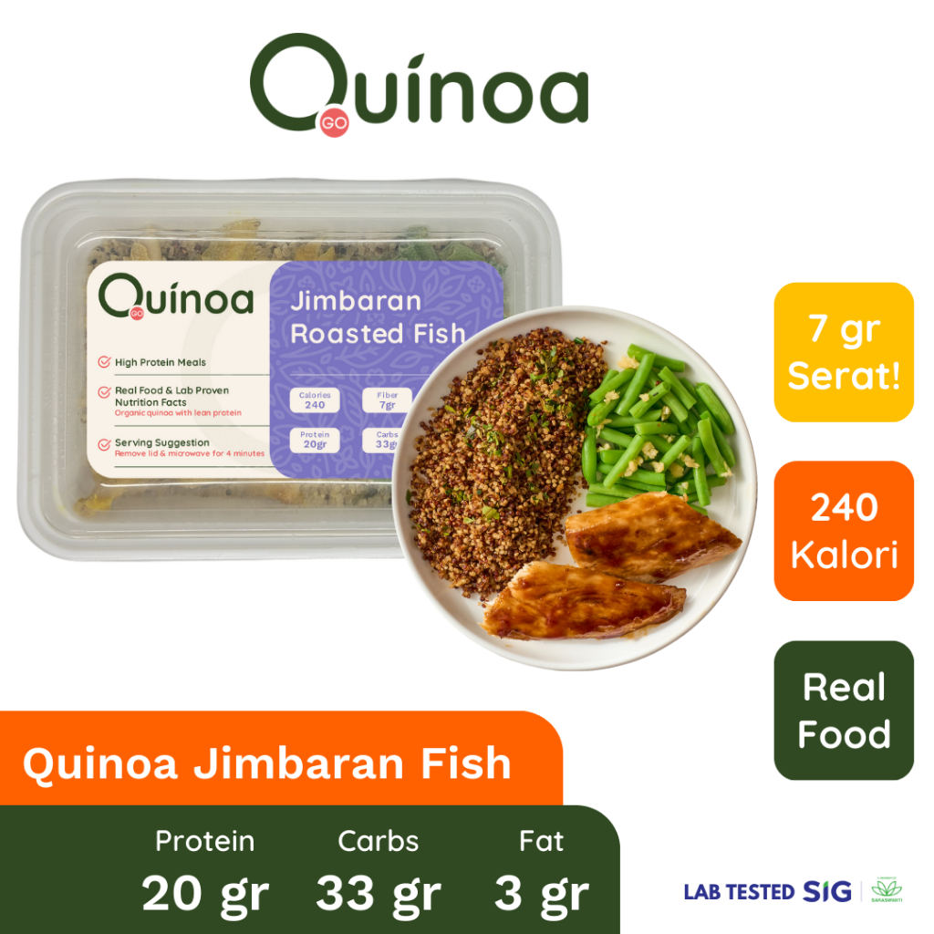 

Quinoa Go High Protein Low Calorie Diet Quinoa with Jimbaran Roasted Fish