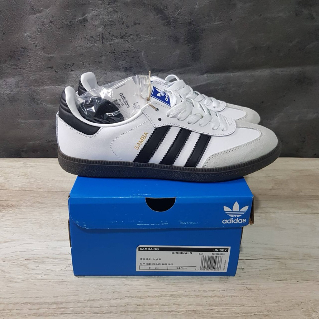 Sepatu Adidas Samba OG Unisex White Black (100% Original)