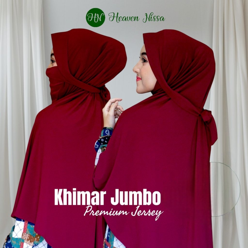 HEAVENNISSA - Khimar Jumbo Jilbab Umroh Haji Jilbab Cadar 3in1/ Khimar Jumbo /Jilbab Jumbo Jersey