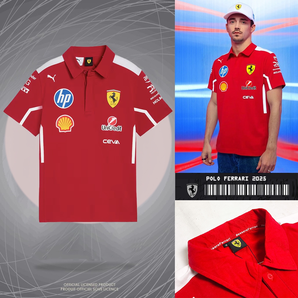 Kaos Ferrari Pria balap lengan pendek grade original premium