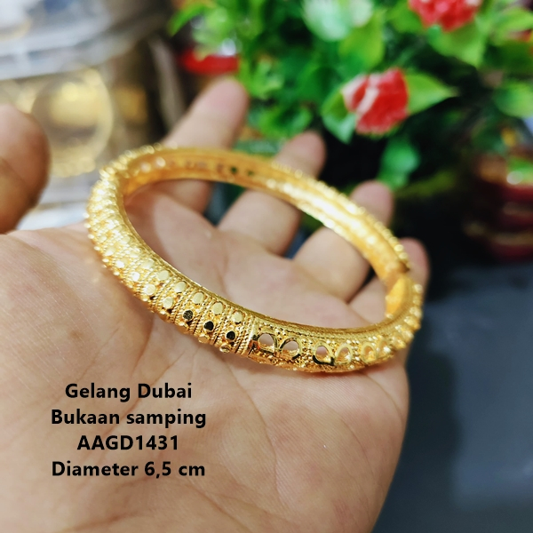 Gelang Dubai Bukaan Samping / Gelang Jumbo / gelang Gold Replika Mas 24k AAGD1431