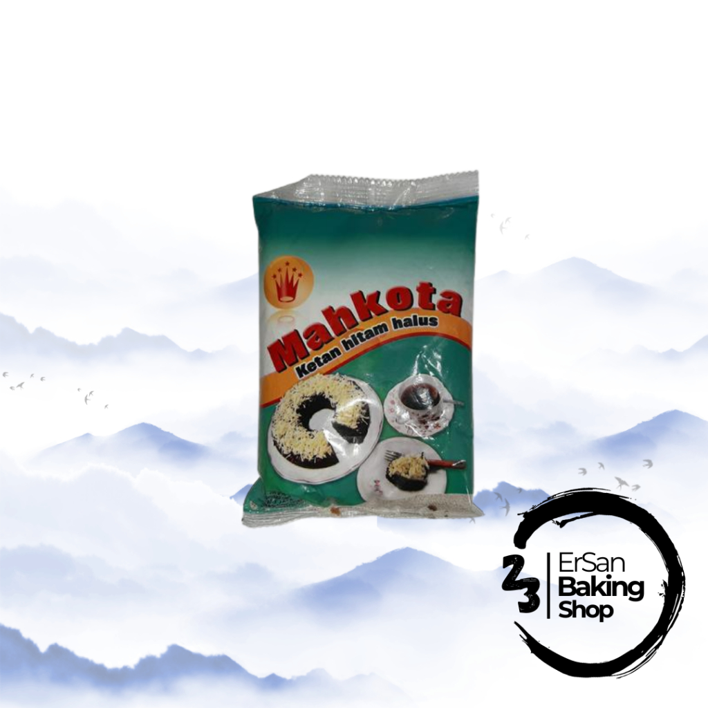 Tepung Ketan Hitam/Tepung Pulut Hitam Mahkota/Tepung Ketan Hitam bolu lumer TKH Mahkota 250gr