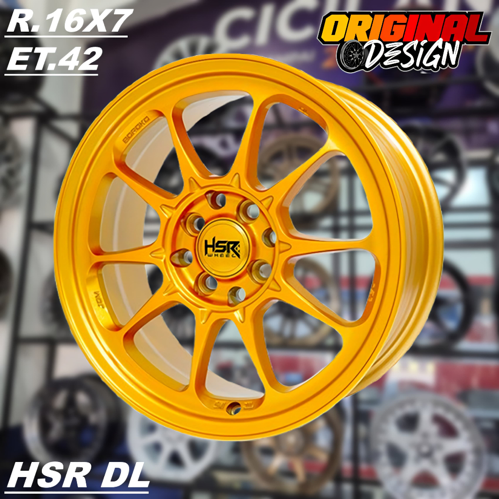 Velg Racing Ring 16 Warna Gold Mobil ETIOS, FREED, AVANZA, HSR DL R16