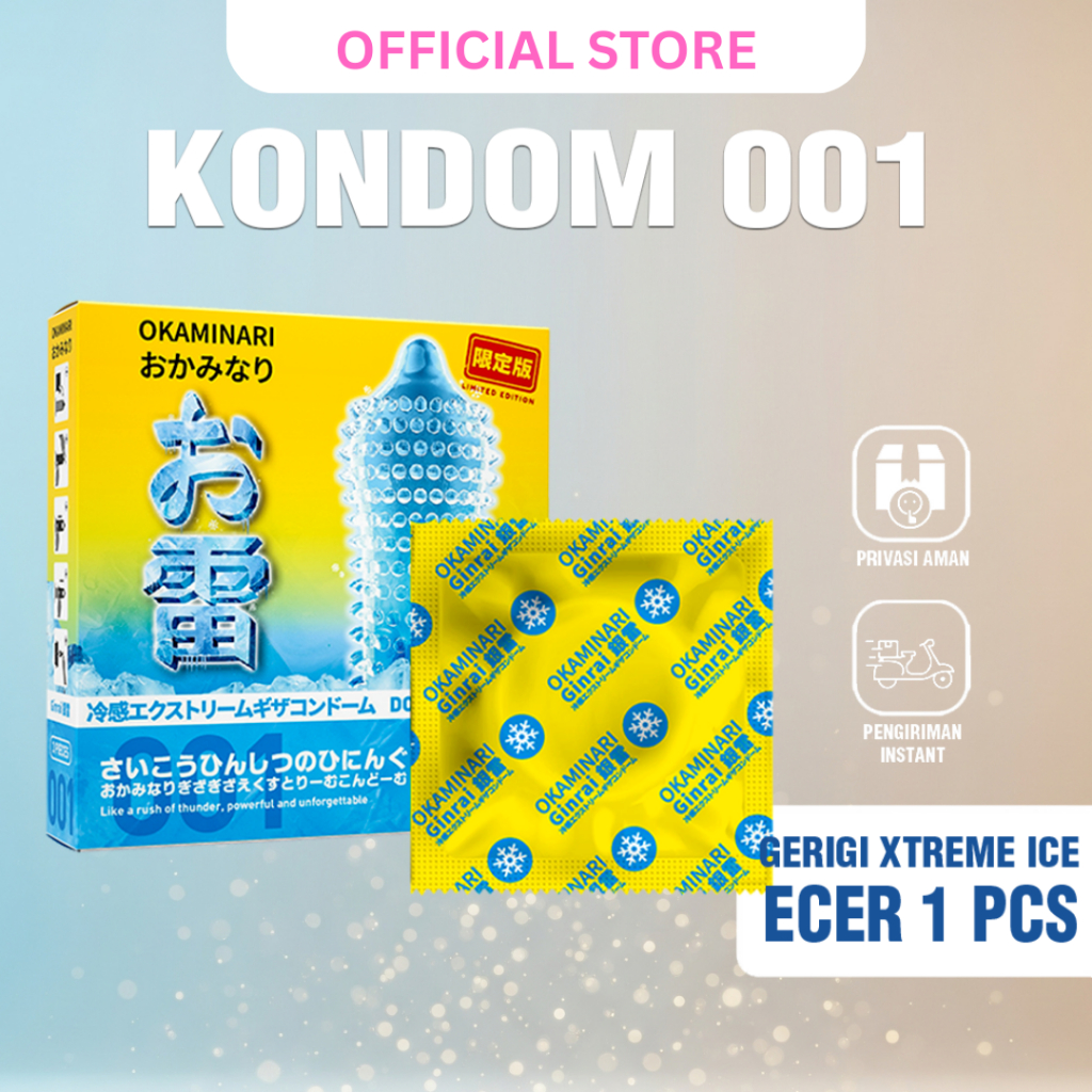Kondom 001 Okaminari Ginrai Ice Gerigi Xtrme 1pcs