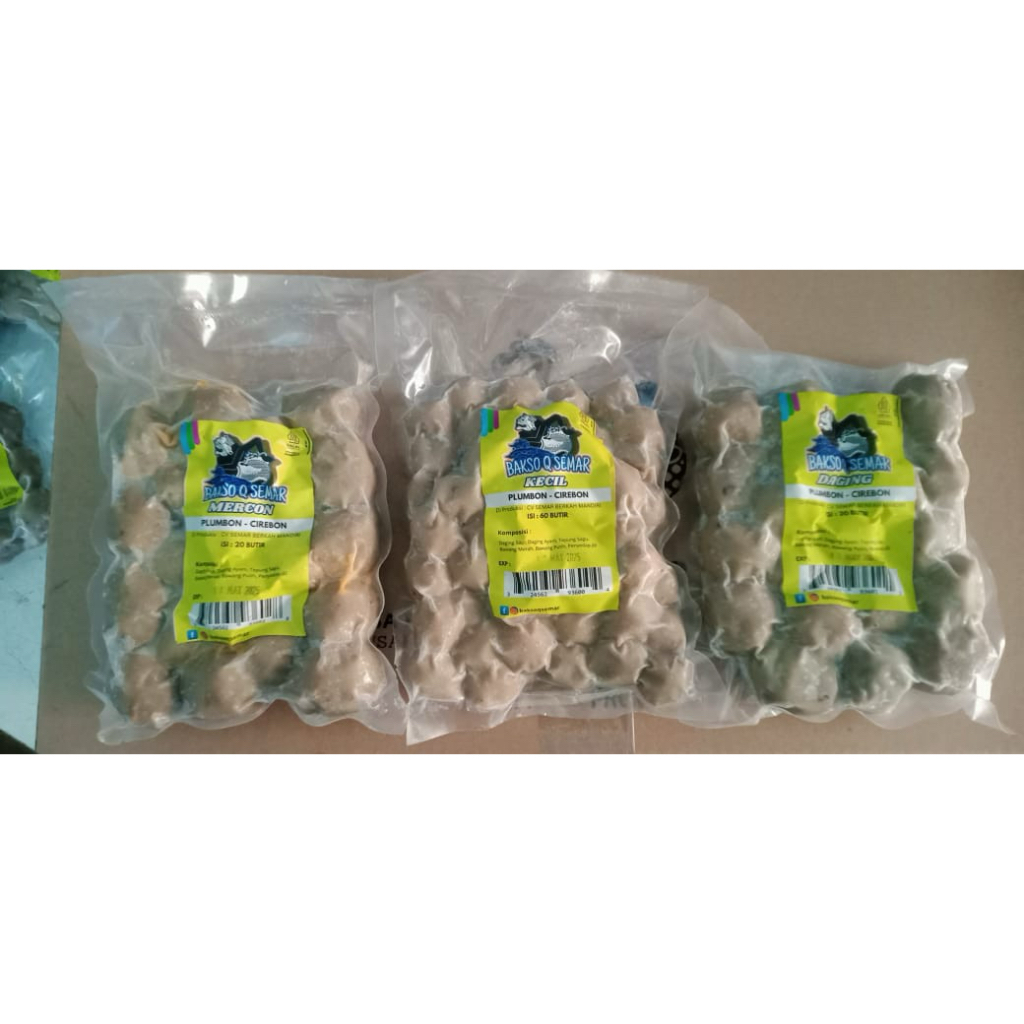 

Bakso Mercon Q Semar Kemasan -+500gr - Bakso Isi 20 Butir