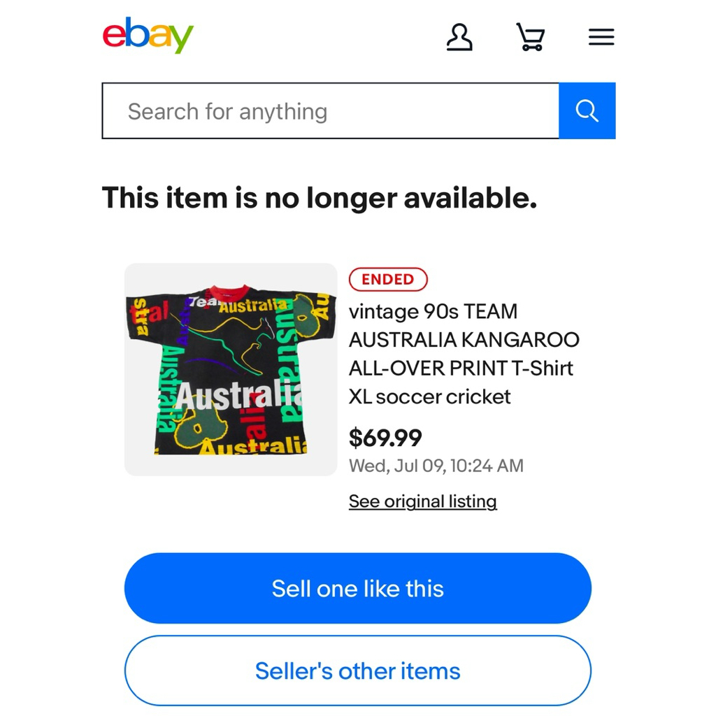 vintage Australia Team (BNWT)