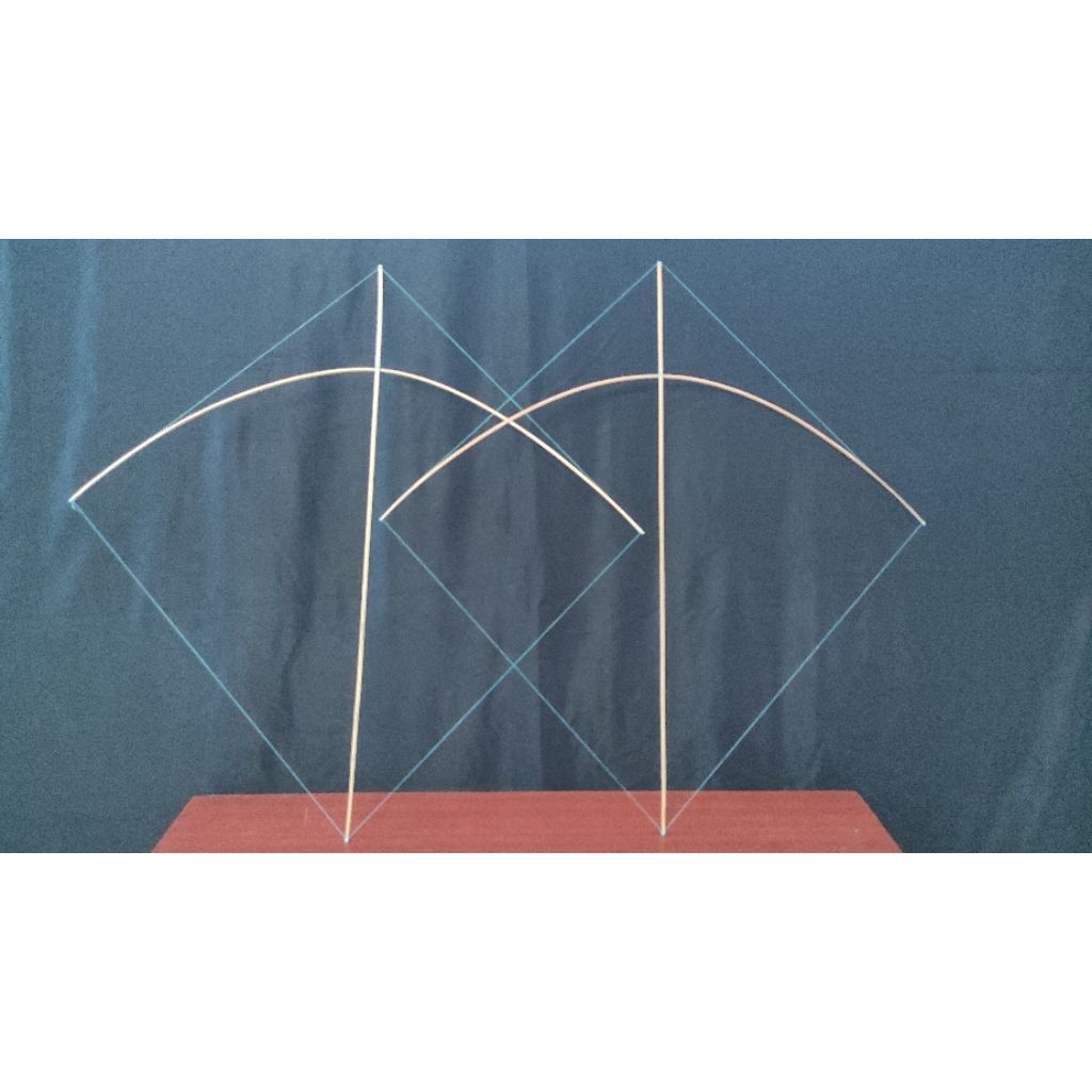 Arku Layang-Layang Sukhoi Super Lilitan Standart Bambu Apus Rancangan Layangan Sukoi Kelayang Aduan 