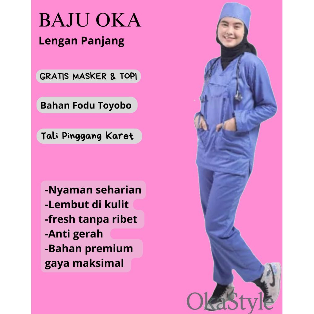 Baju Oka Toyobo Lengan Panjang Baju Medis