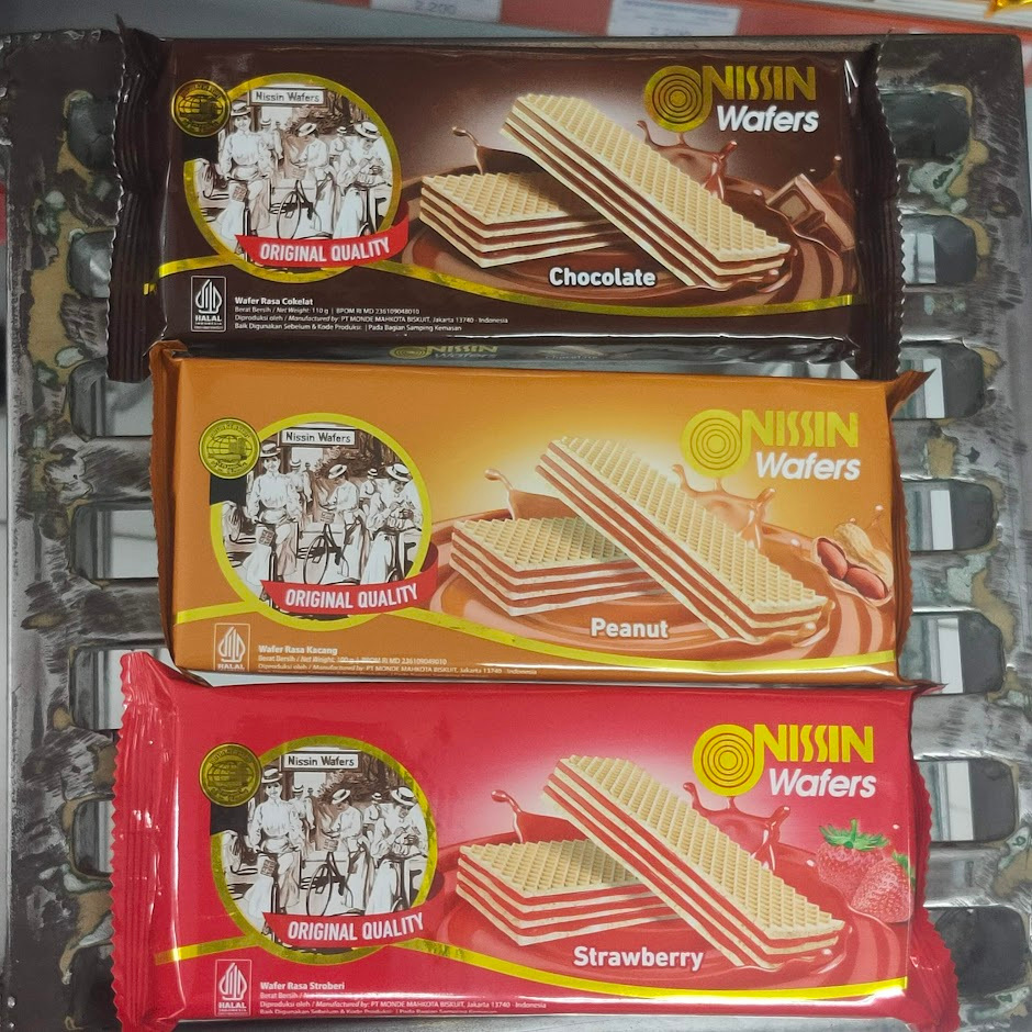 

NISSIN Wafers 100gr rasa Susu, Keju, Coklat, Kacang, Stroberi