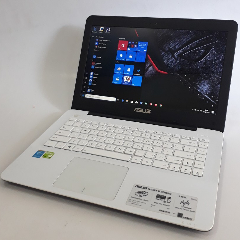 LAPTOP DUAL VGA ASUS A455L CORE I5 RAM 8GB SSD 256GB NVDIA GEFORCE GT 2GB