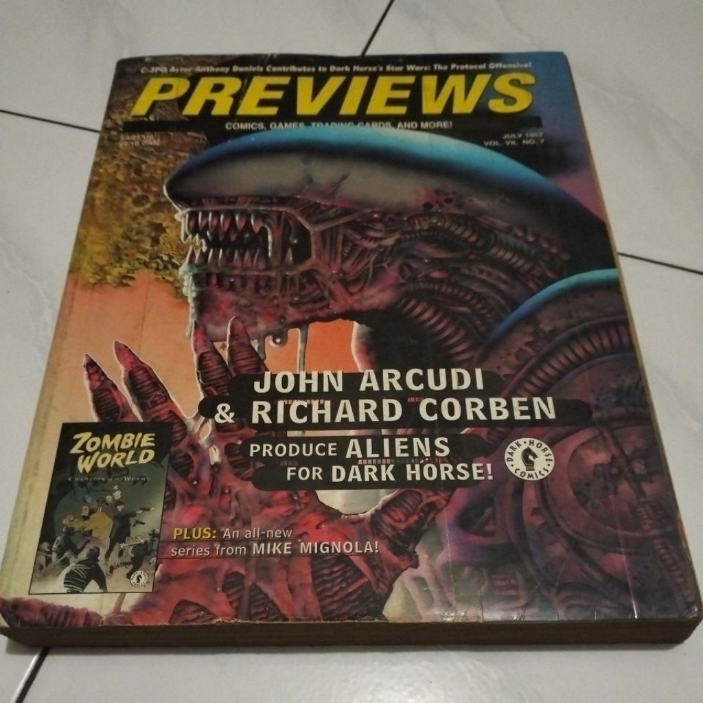 majalah previews comics, game, trading cards, and more