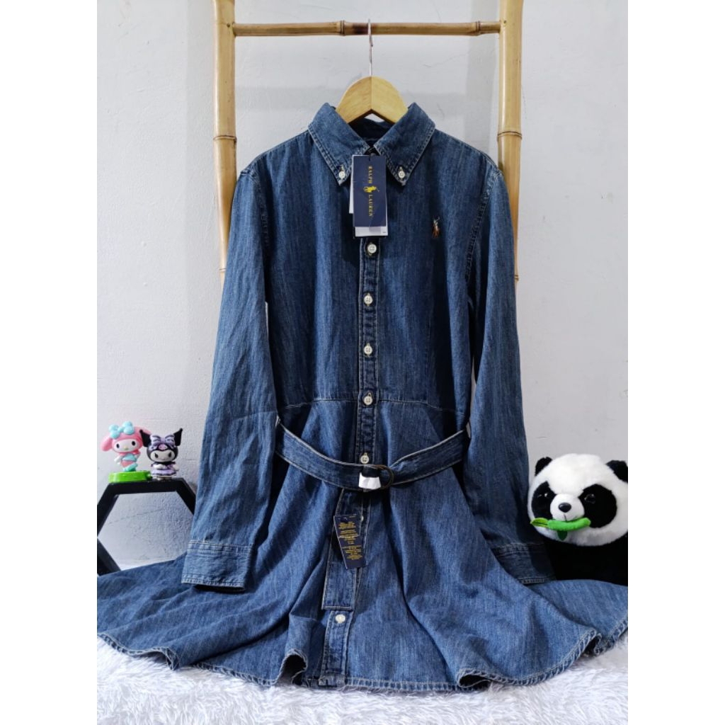 Dress Polo Ralph Lauren Dress Anak Dress Polo RL Anak Polo Denim Dress Polo 8-10 Tahunan DRESS POLO 