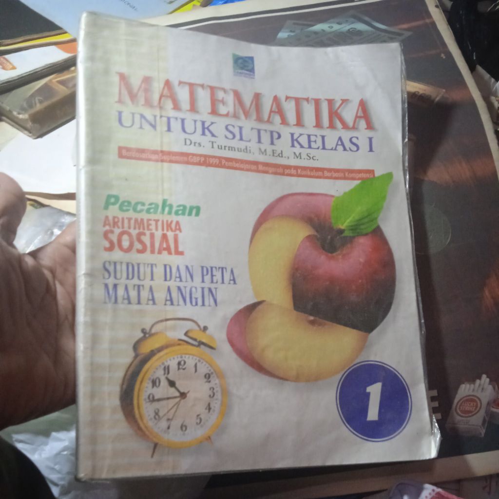 buku Matematika 1, untuk SLTP kelas 1 GBPP 1999, kurikulum berbasis kompetensi, buku original jadul