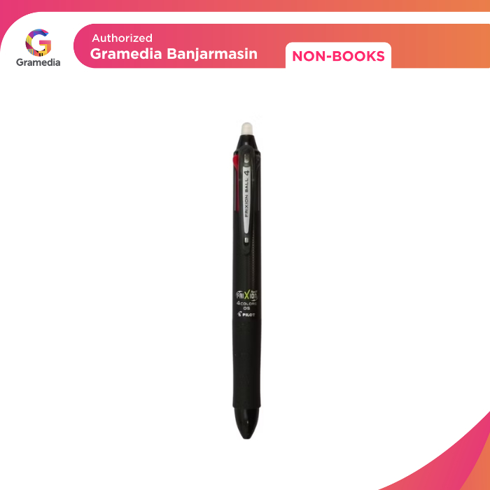 

Gramedia Banjarmasin - Ballpen Pilot Frixion 4 Colors 0.5Mm in Black Barrel