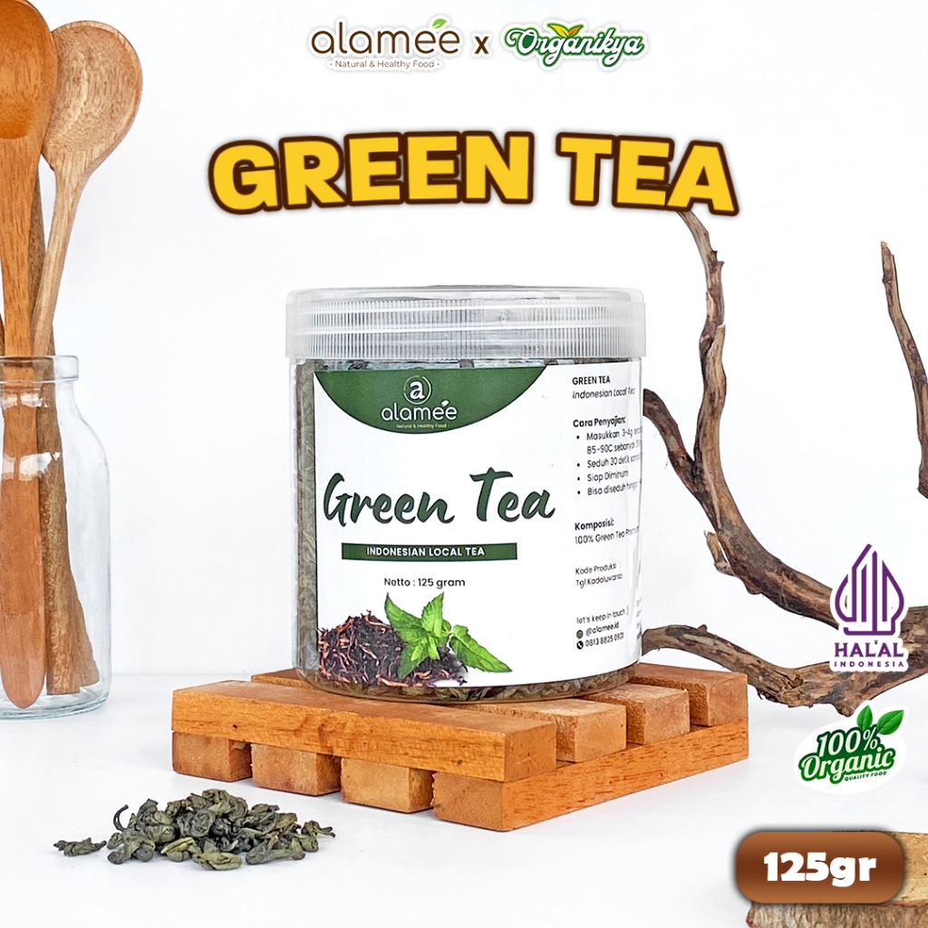 

ALAMEE Teh Hijau Green Tea Organic Kering Organik Greentea Minuman Herbal organikya
